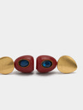 Pendientes Cortos De Resina Y Cristal