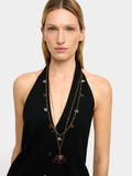 Collar Largo Doble Con Elefantes