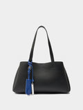 Bolso Tote Liso Con Colgante
