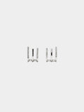 Pendientes Efecto Triple Circonitas - Plata De Ley 925
