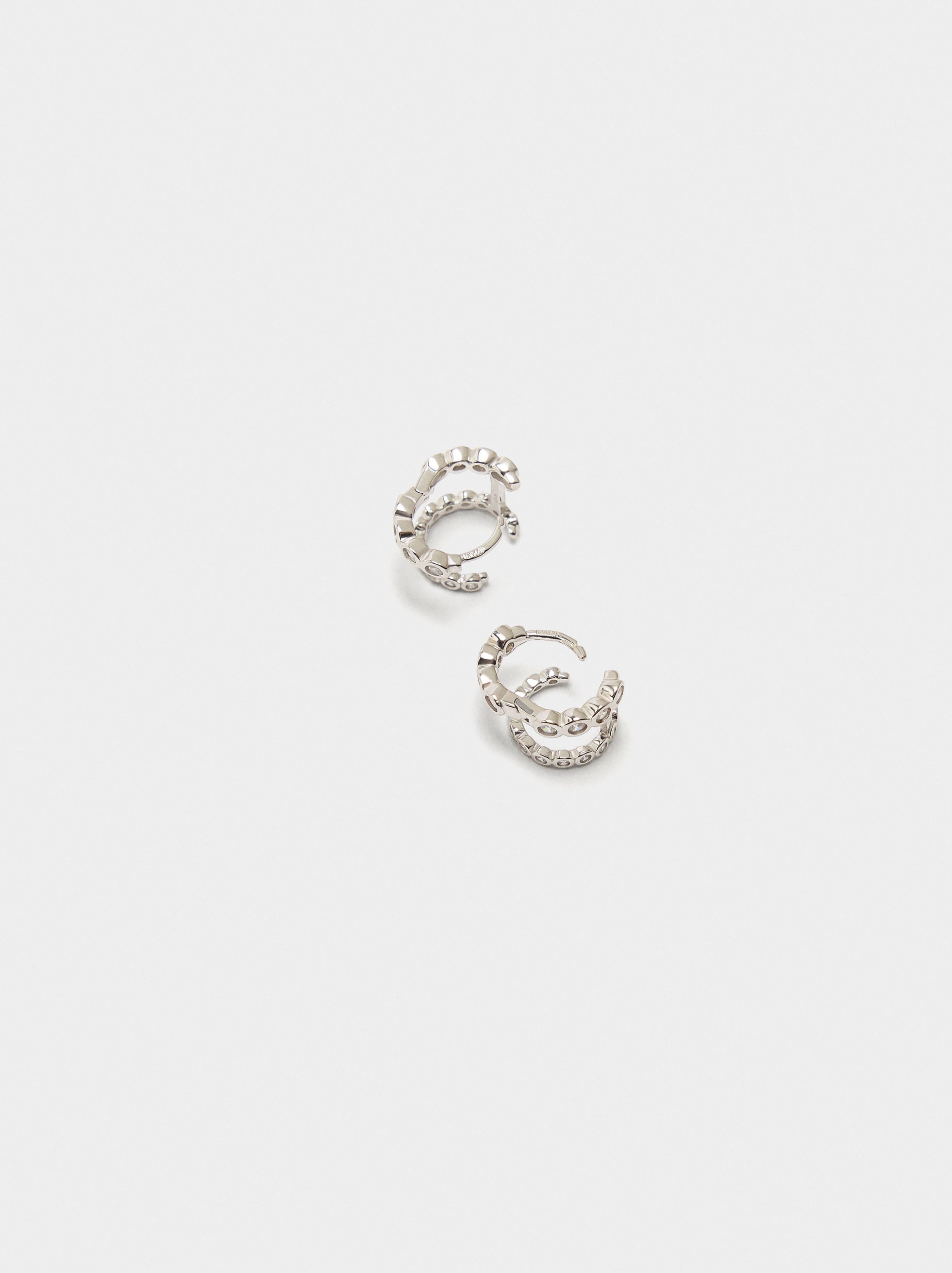 Aros Con Circonias - Plata De Ley 925