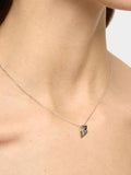 Collar Colgante De Corazones Con Zircónia - Plata De Ley 925