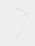 Collar Colgante Redondo Con Circonitas - Plata De Ley 925