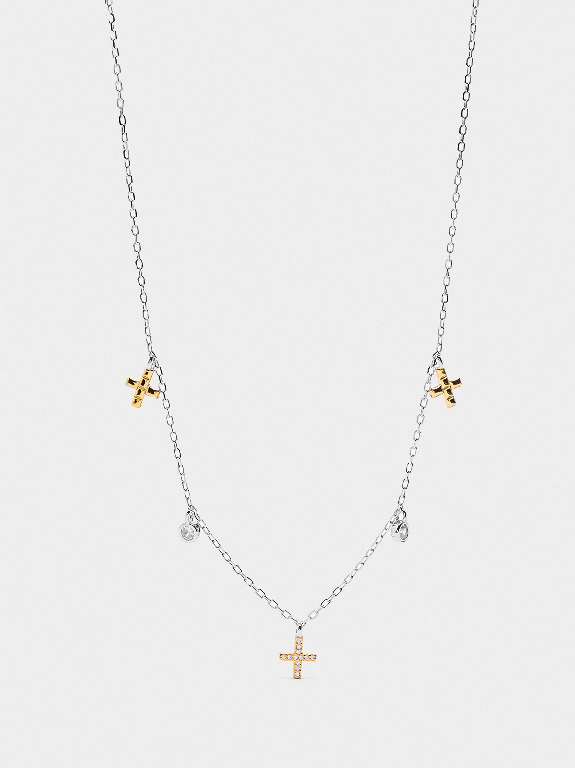 Collar Con Circonitas - Plata De Ley 925