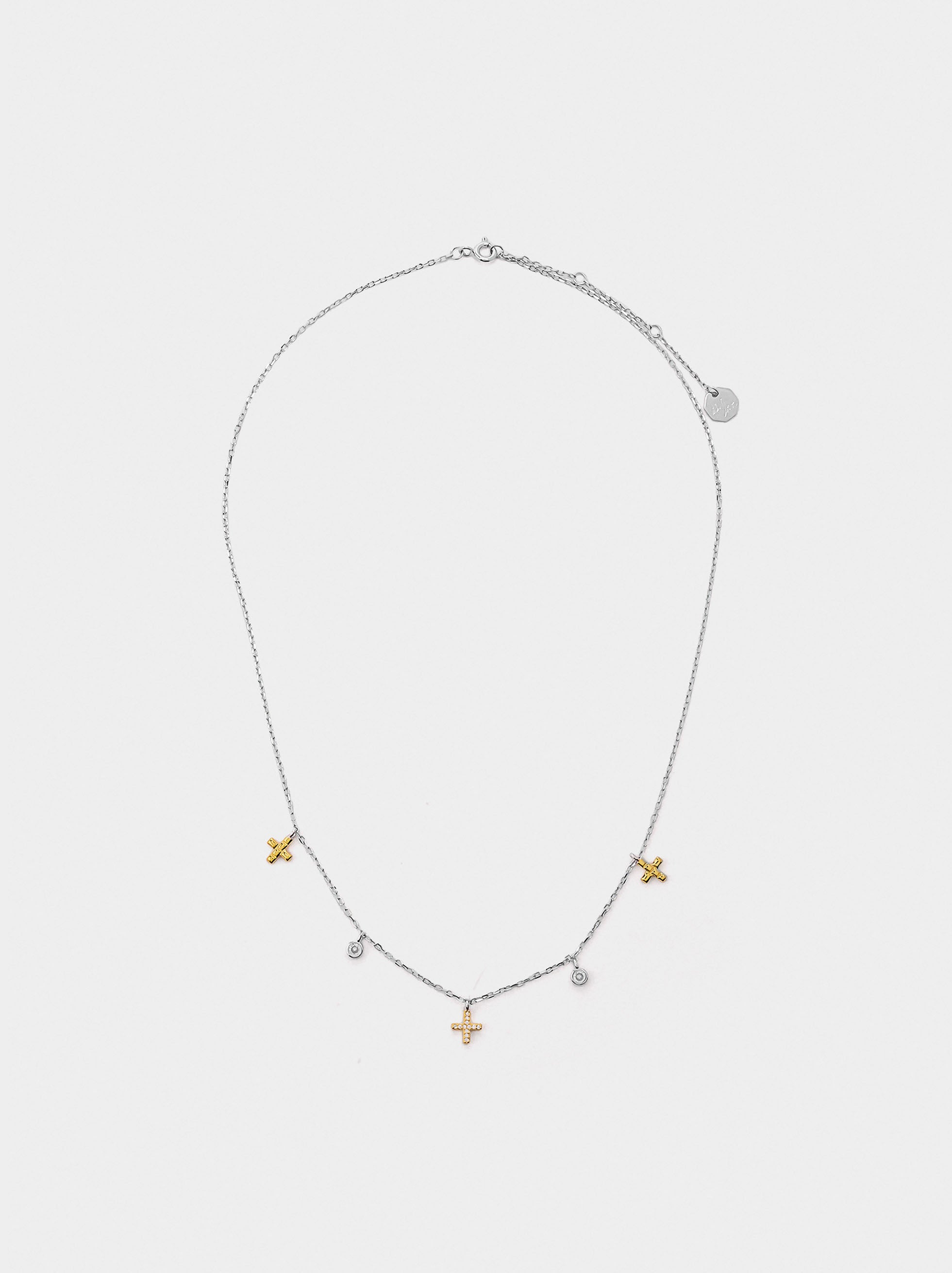 Collar Con Circonitas - Plata De Ley 925