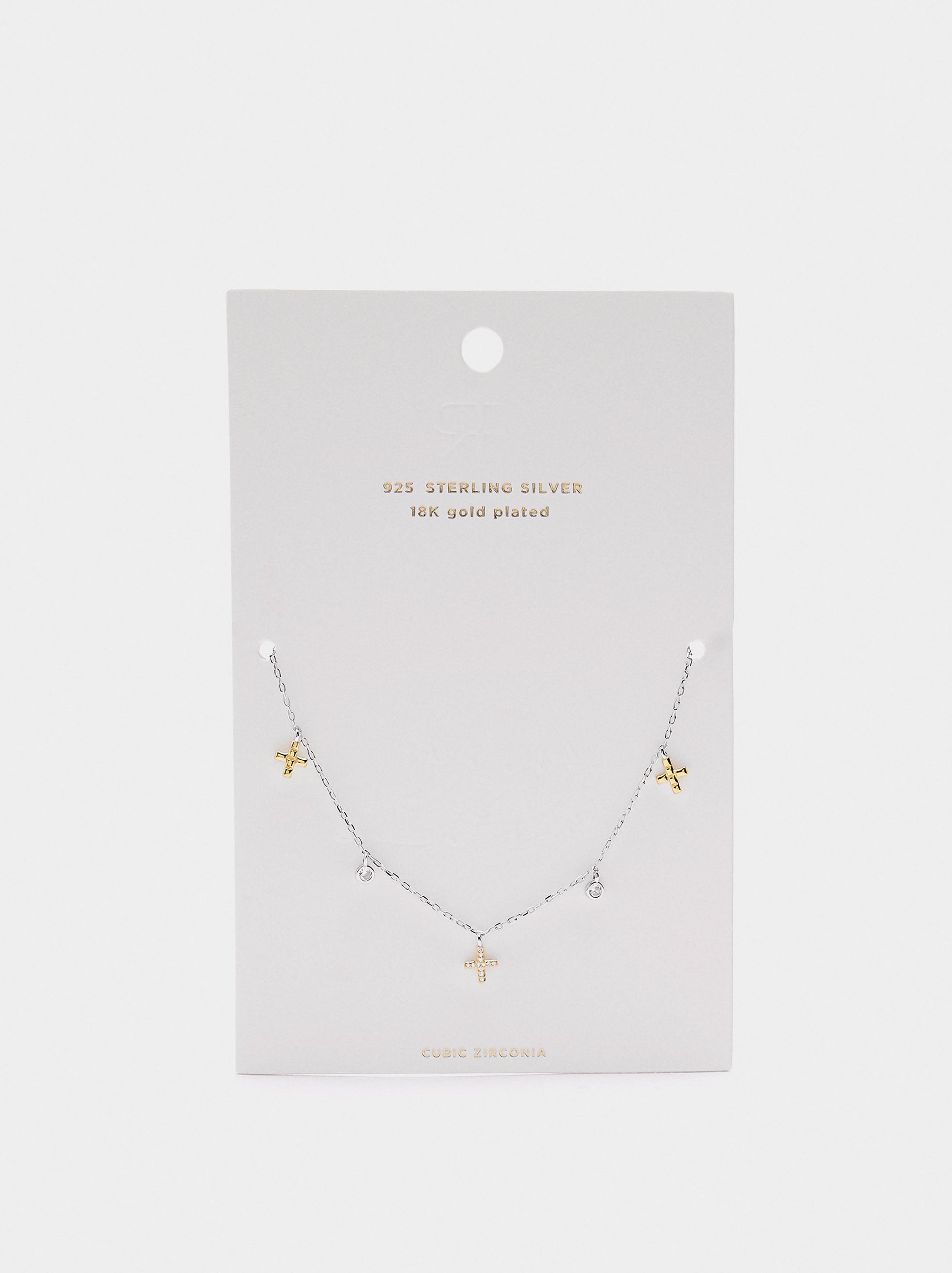 Collar Con Circonitas - Plata De Ley 925