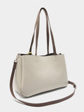 Bolso Shopper Liso Con Colgante