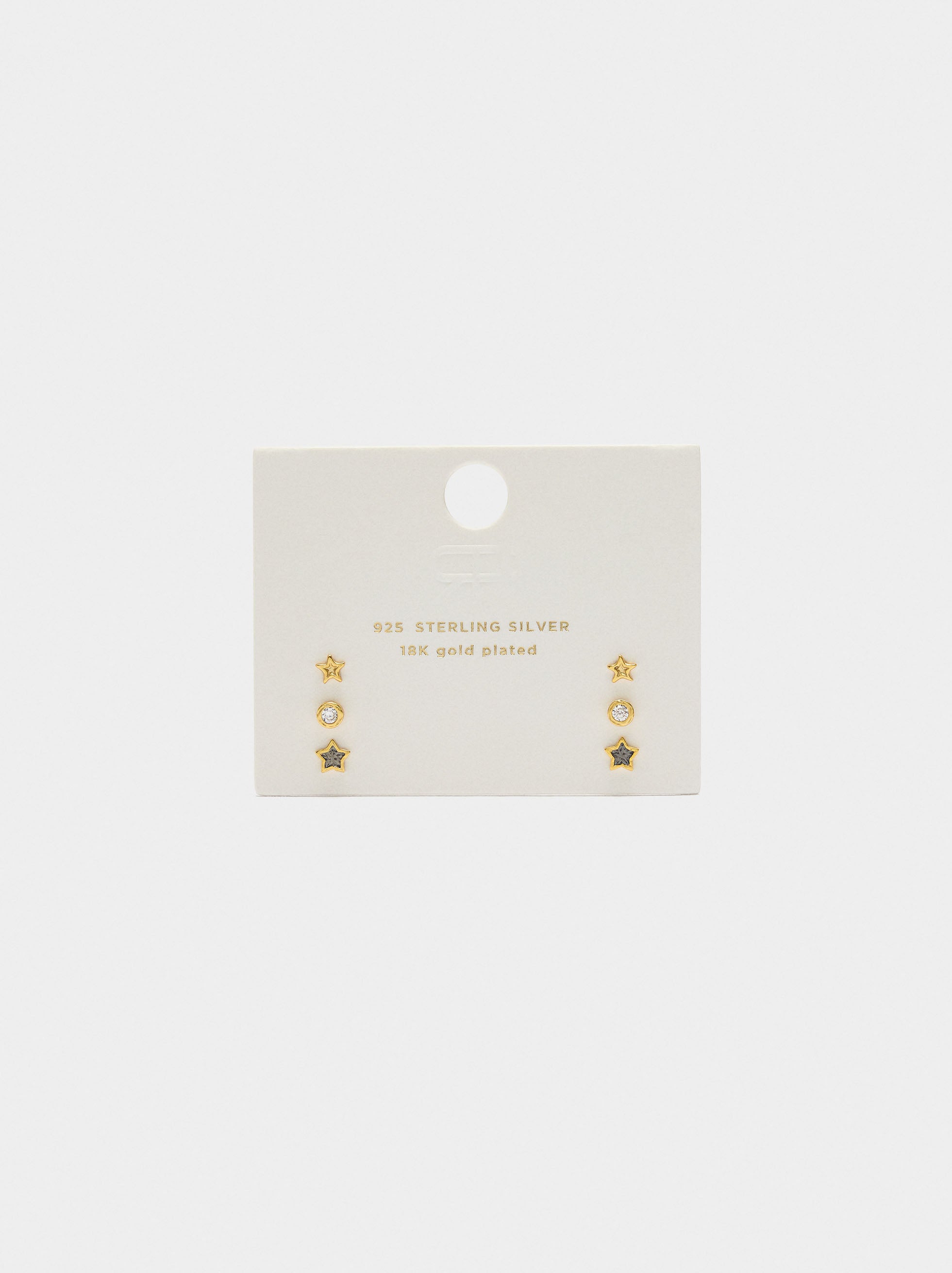 Set De Pendientes Con Circonitas - Plata De Ley 925