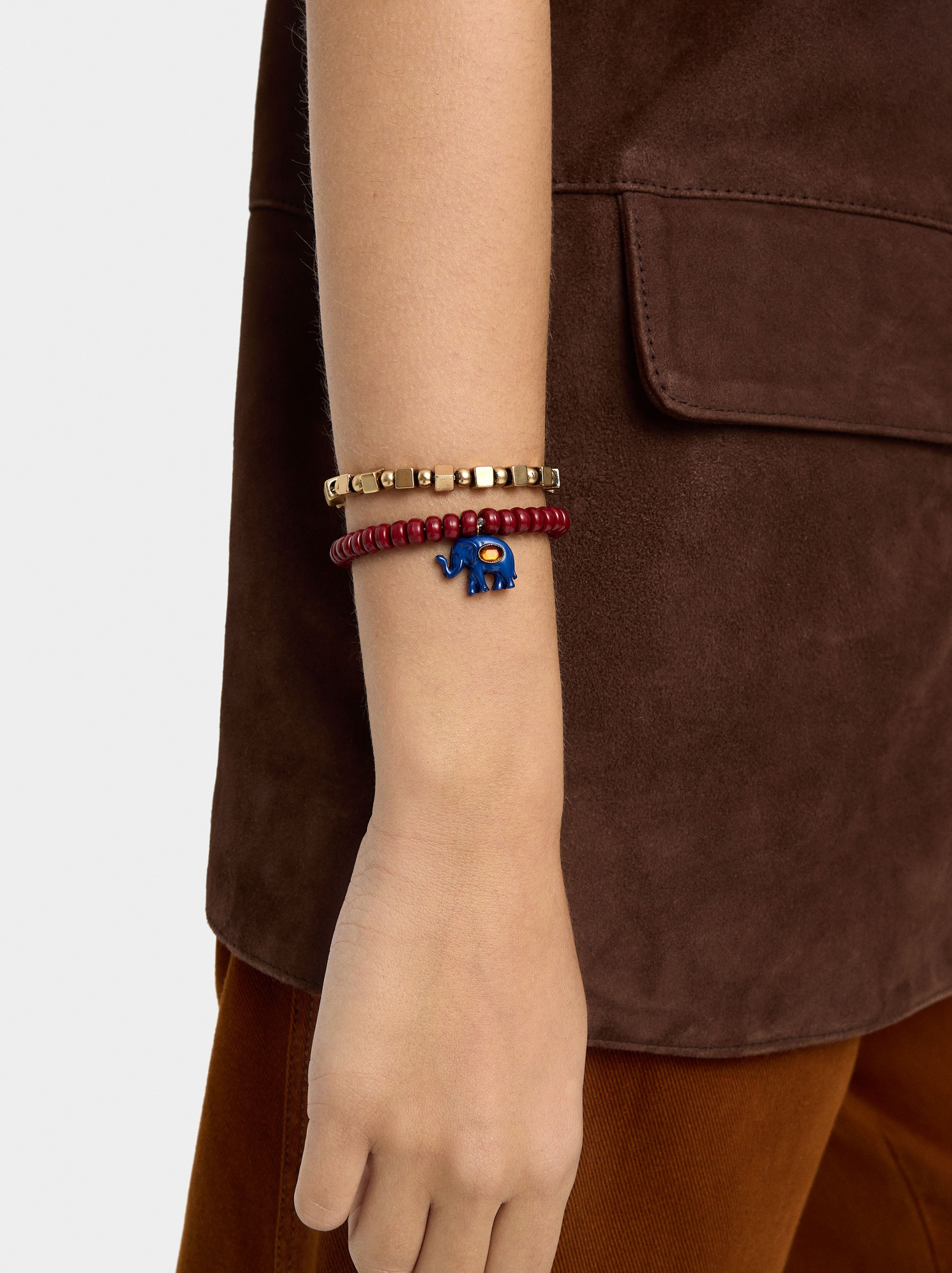 Set De Pulseras Elásticas Con Piedras