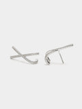 Pendientes X Con Circonitas - Plata De Ley 925