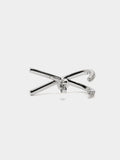 Pendientes X Con Circonitas - Plata De Ley 925