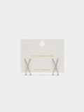 Pendientes X Con Circonitas - Plata De Ley 925
