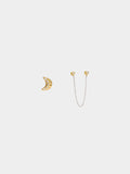 Set De Pendientes Ear Jacket Cruz Con Plata De Ley 925
