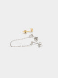 Set De Pendientes Ear Jacket Cruz Con Plata De Ley 925