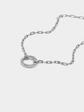 Pulsera De Eslabones Colgante Con Circonitas - Plata De Ley 925