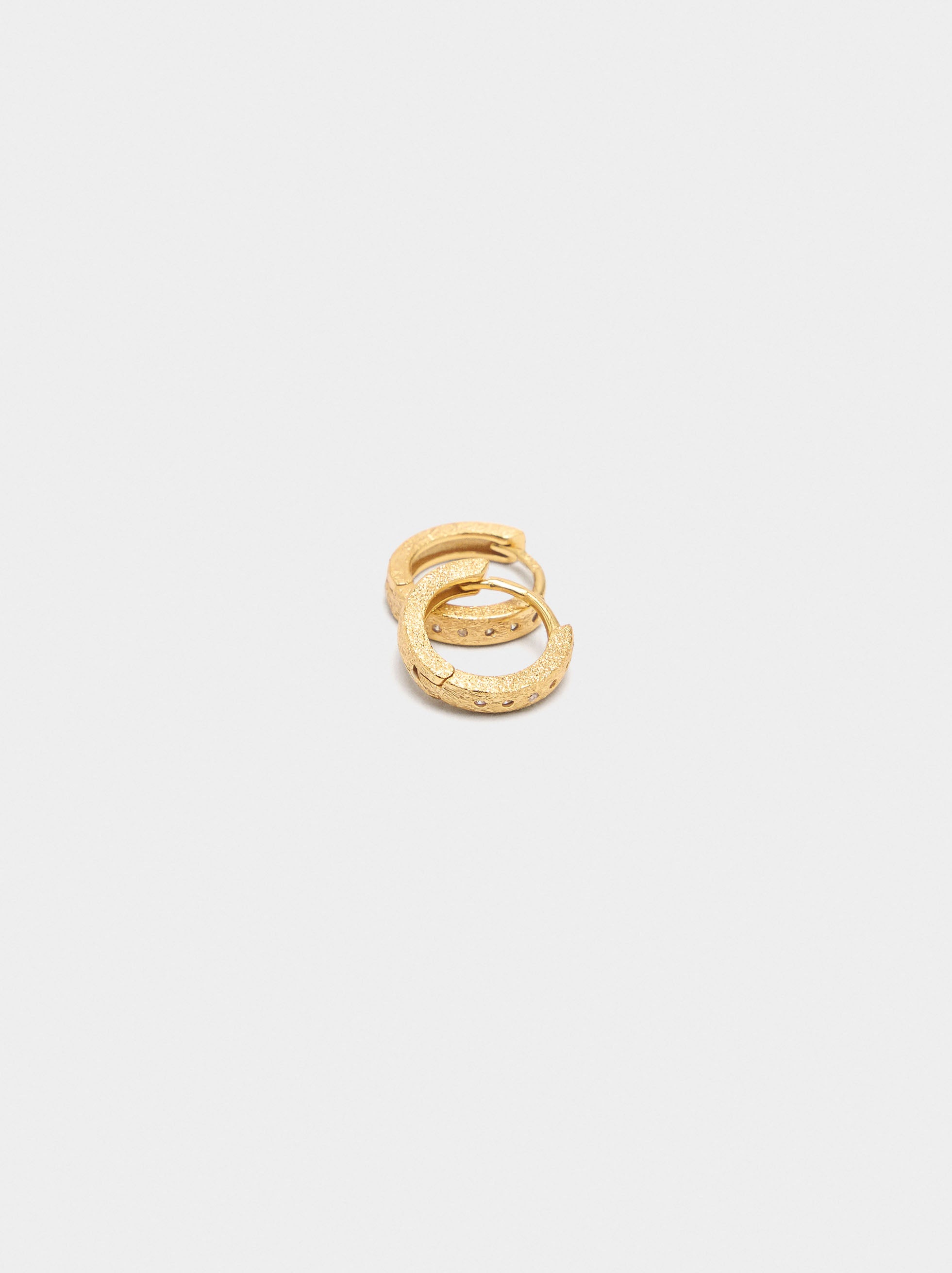 Aros Mate Con Circonitas - Plata De Ley 925