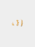 Set De Pendientes Con Circonitas - Plata De Ley 925