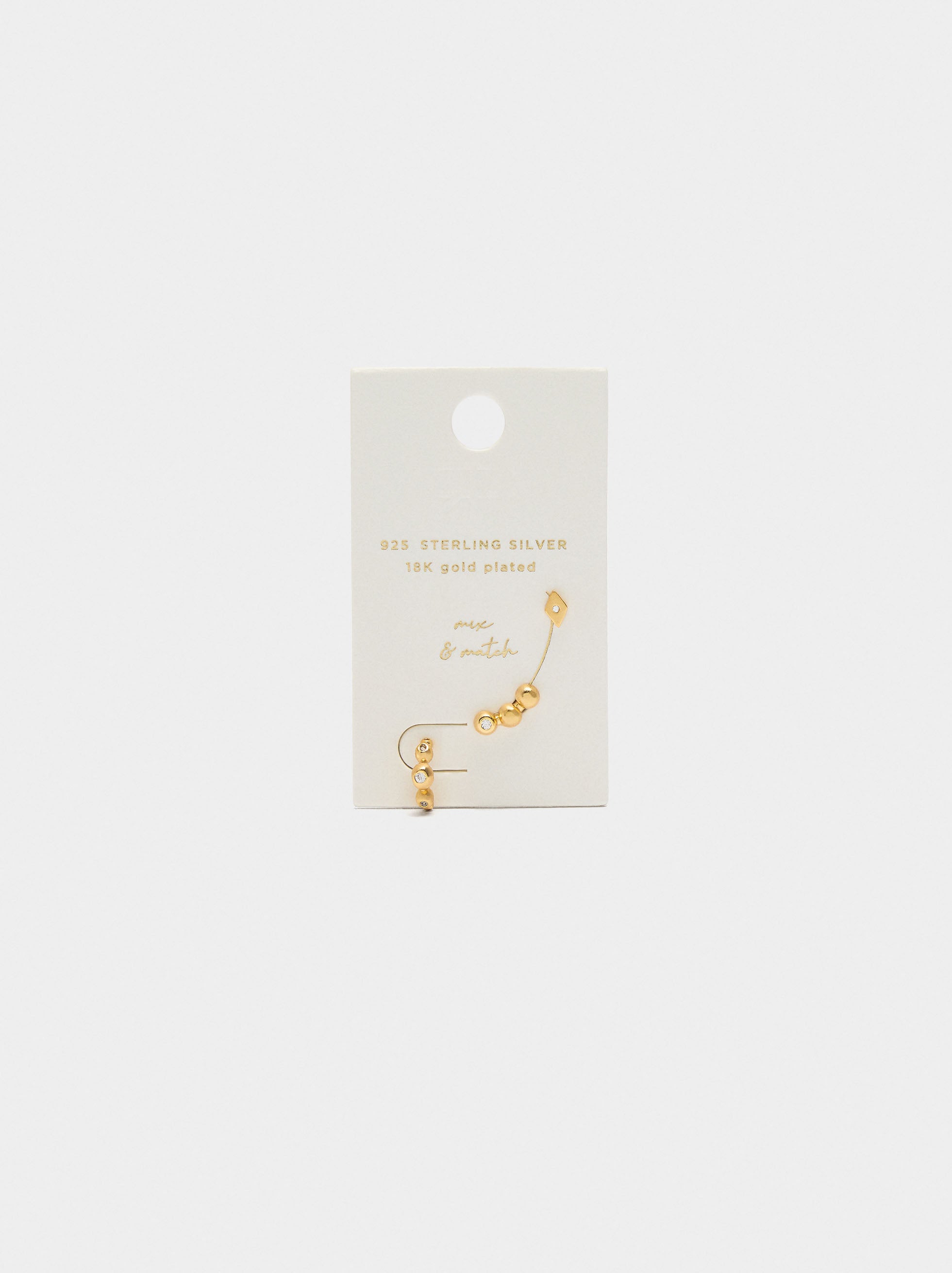 Set De Pendientes Con Circonitas - Plata De Ley 925