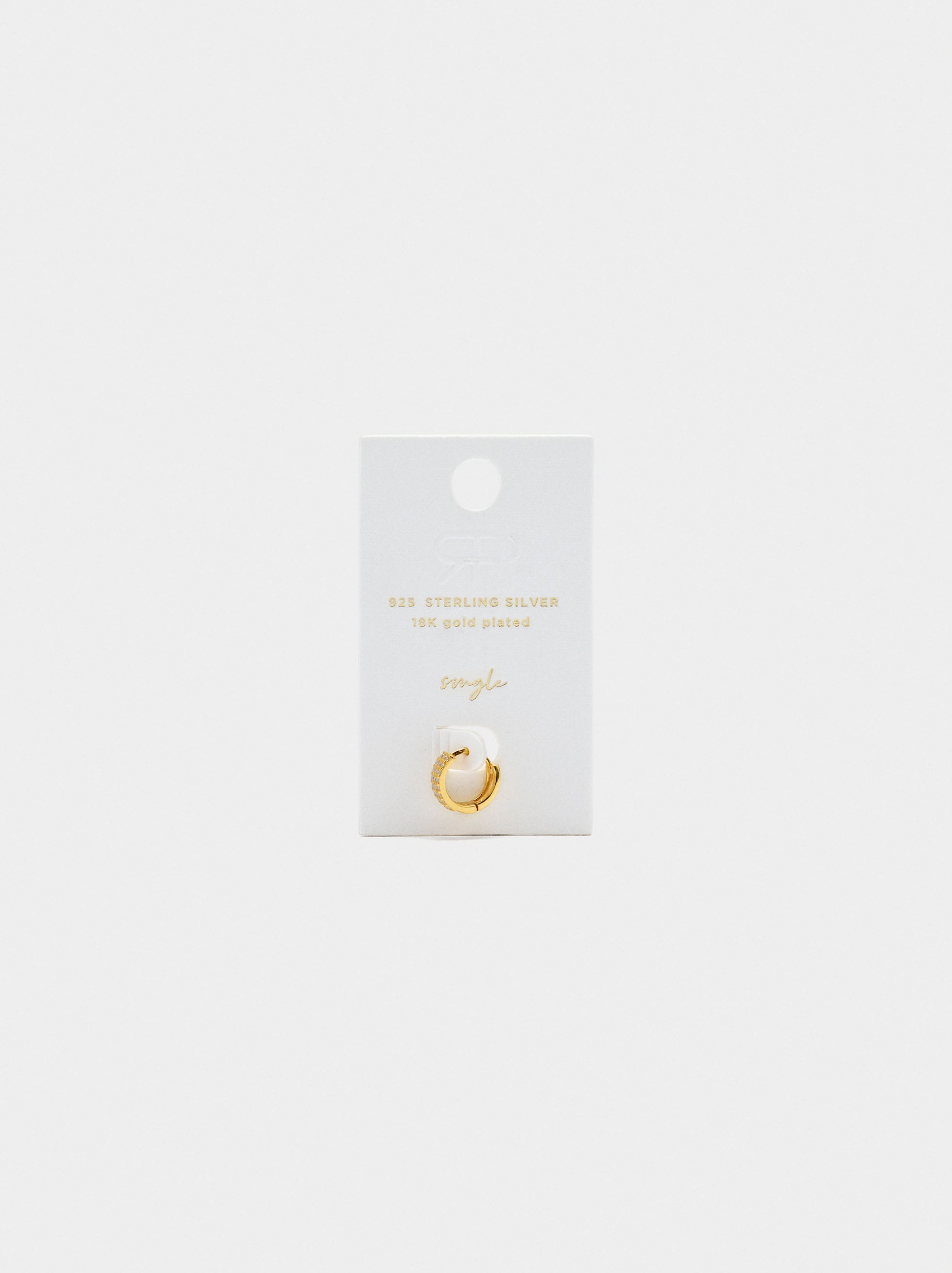 Aro Individual Ancho Con Circonitas - Plata De Ley 925