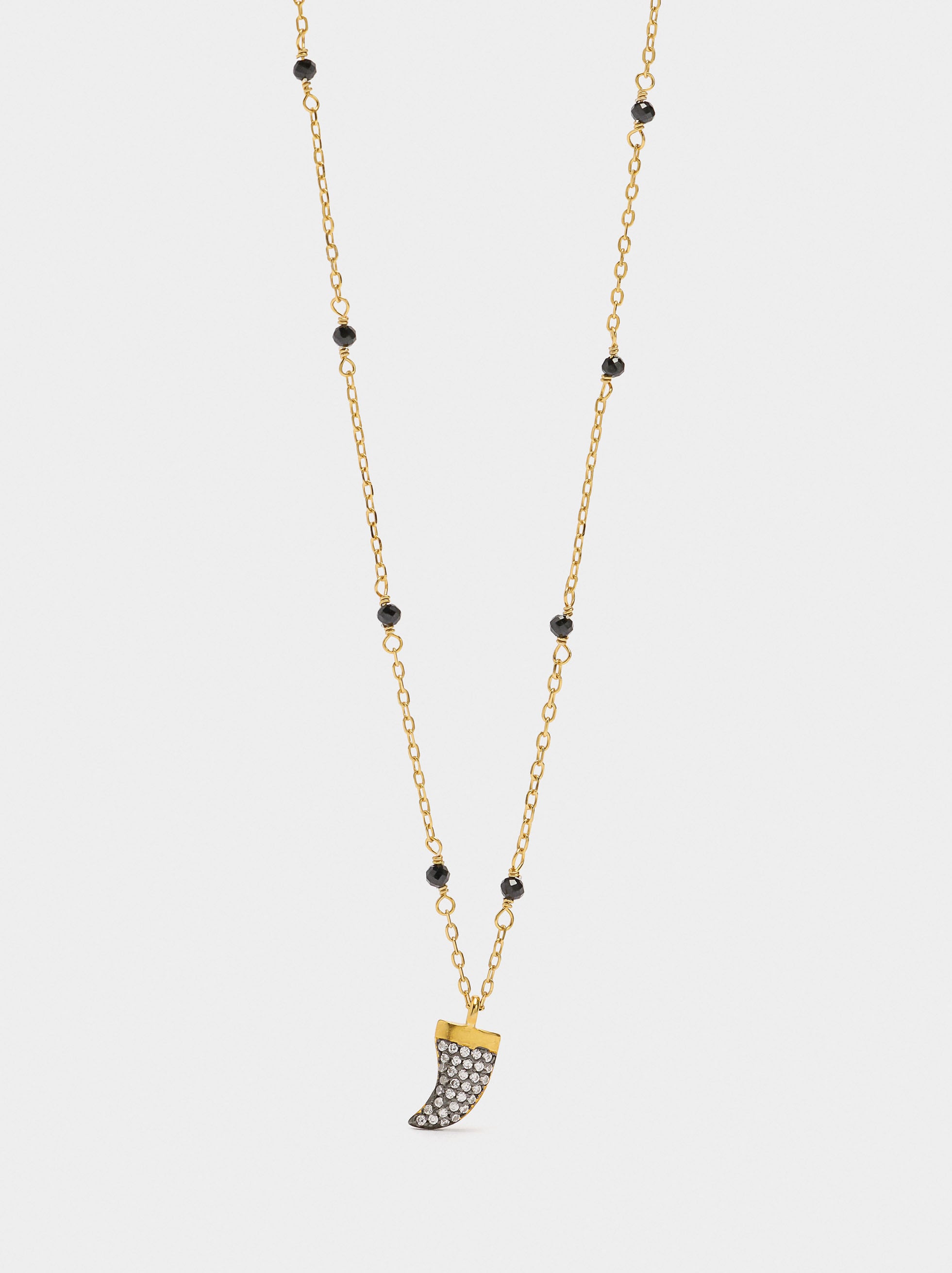 Collar Con Piedras Y Circonitas - Plata De Ley 925