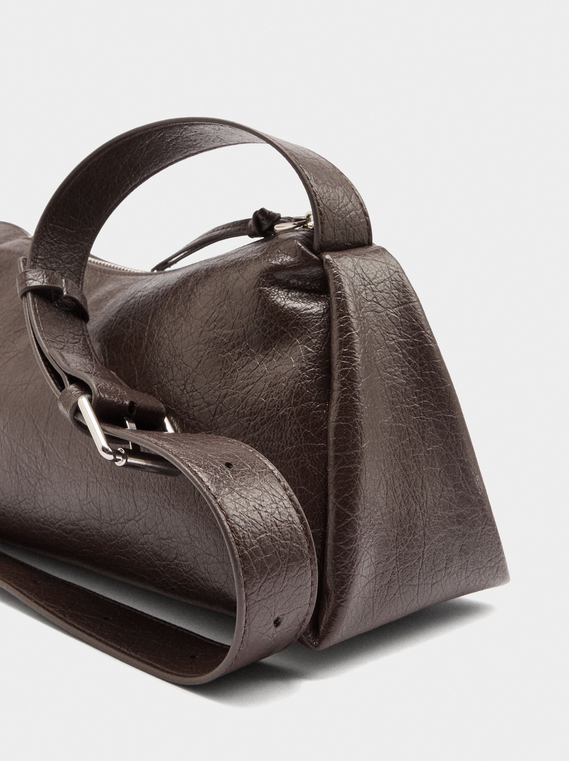 Bolso Bandolera Efecto Craquelado