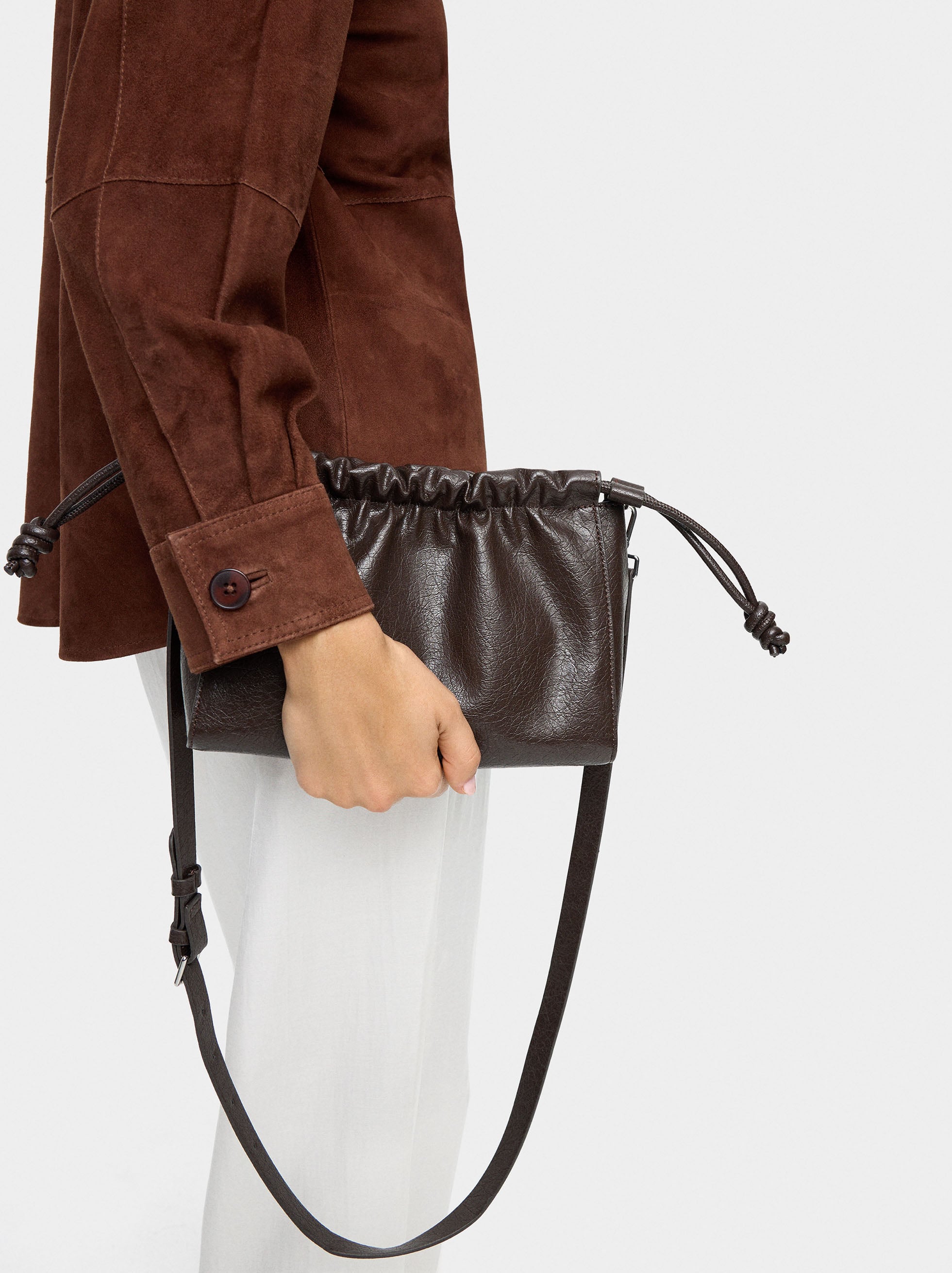 Bolso Bandolera Con Fruncido