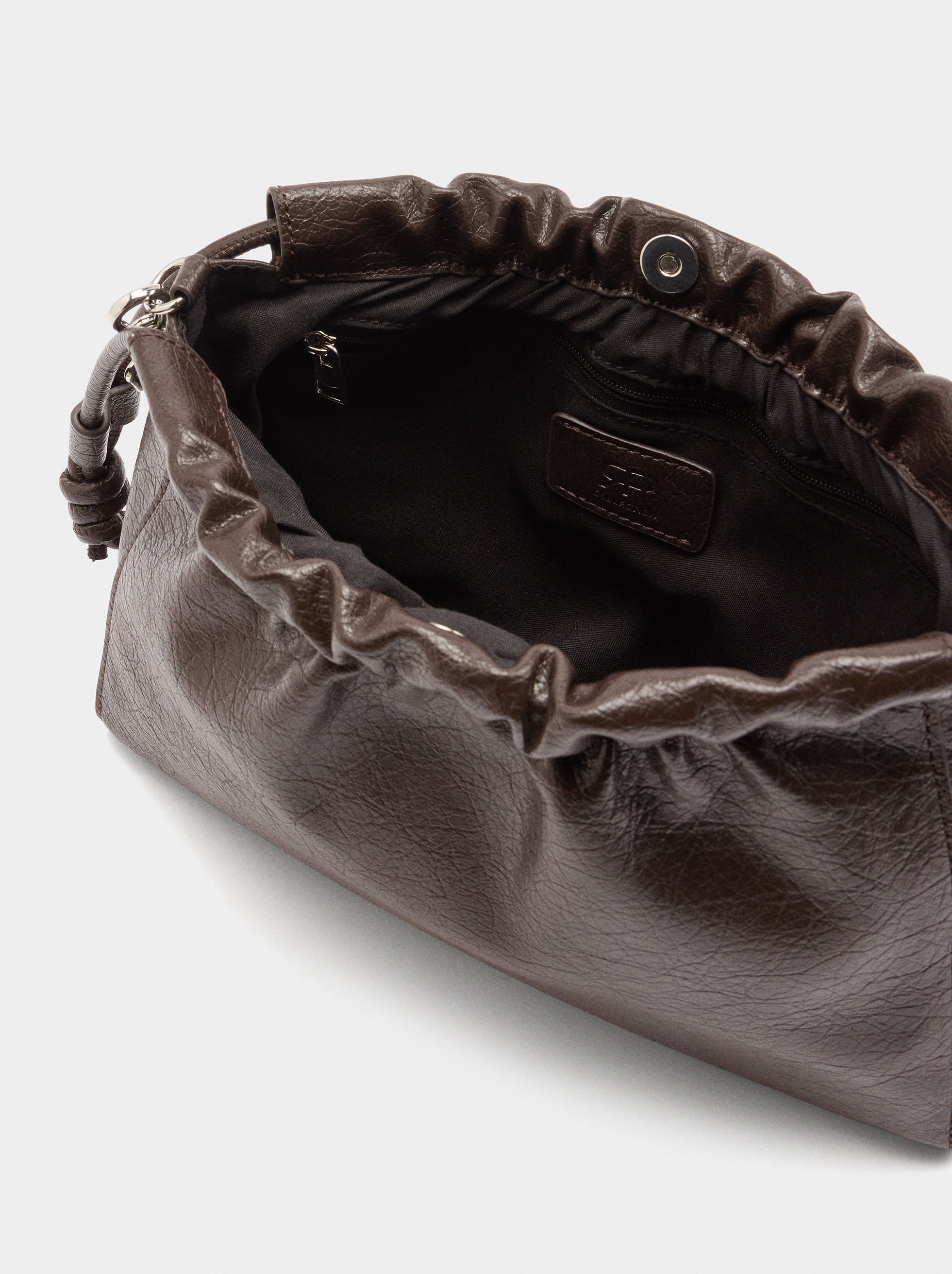 Bolso Bandolera Con Fruncido