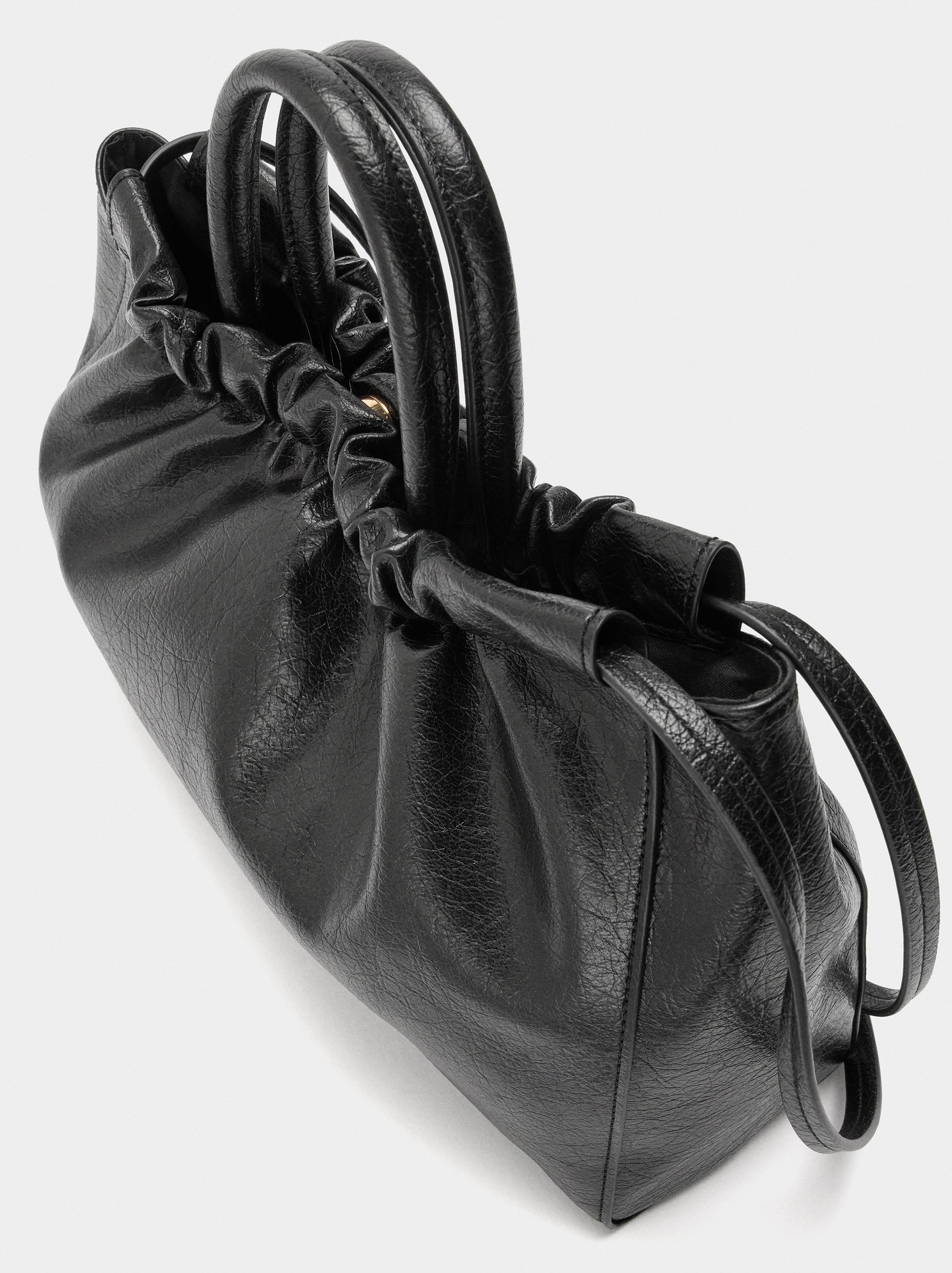 Bolso Shopper Con Fruncido