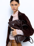 Bolso Shopper Con Fruncido