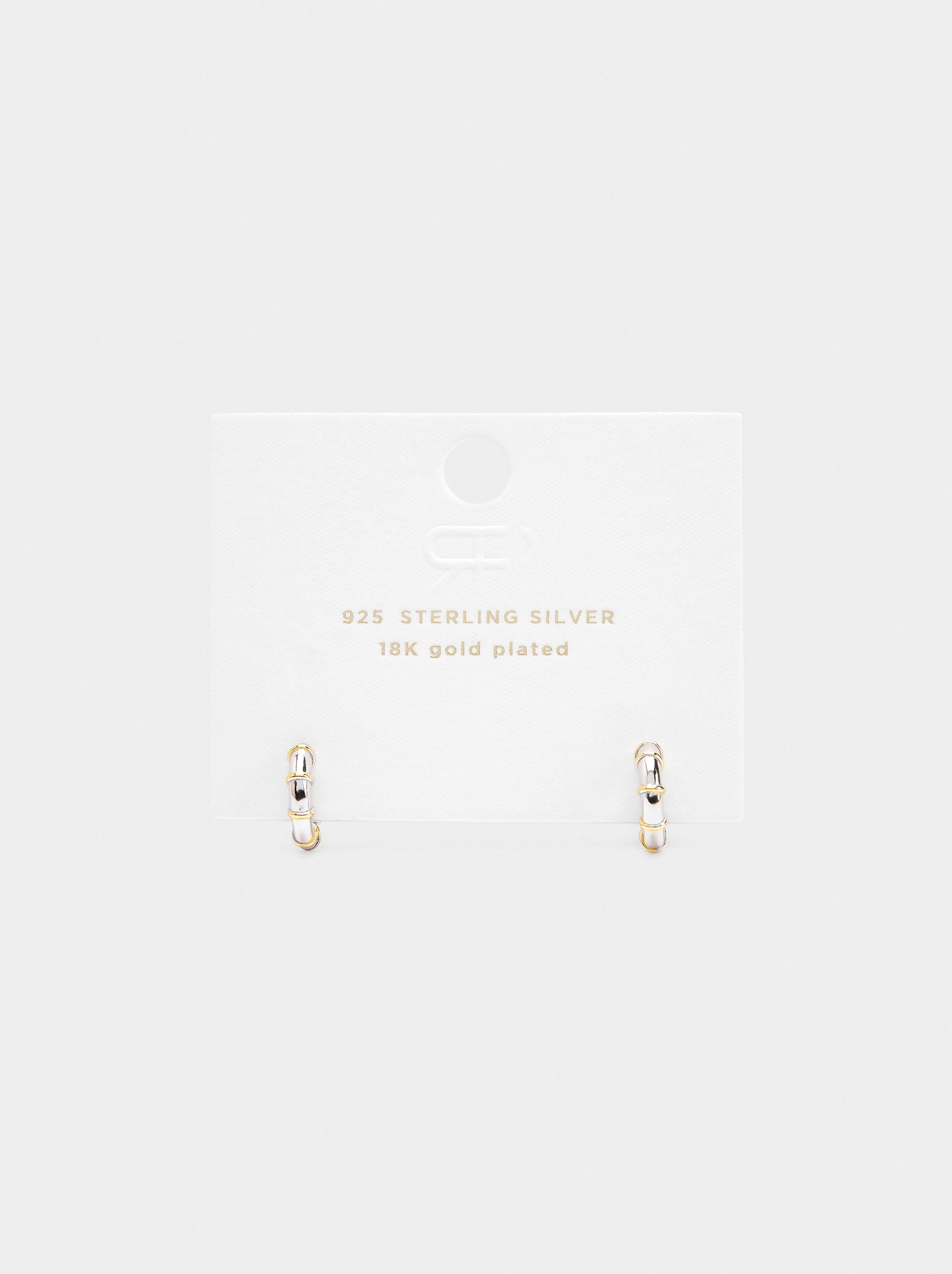 Aros Bicolor Segmentados - Plata De Ley 925