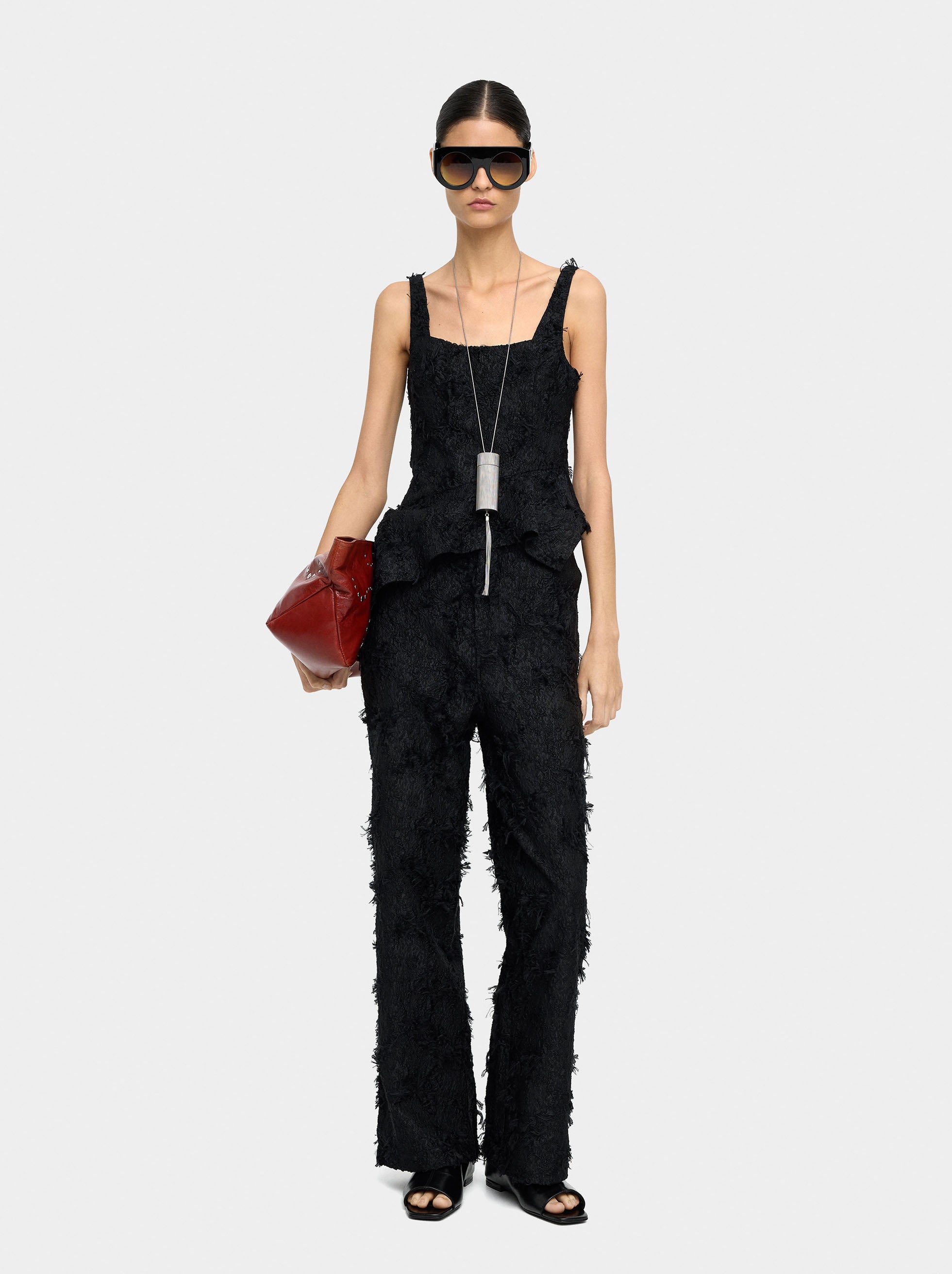 Top Jacquard Asimétrico