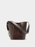 Bolso Bombonera Con Detalles De Piel