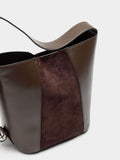 Bolso Bombonera Con Detalles De Piel