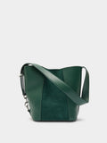 Bolso Bombonera Con Detalles De Piel