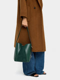 Bolso Bombonera Con Detalles De Piel