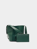 Bolso Bombonera Con Detalles De Piel