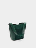 Bolso Bombonera Con Detalles De Piel
