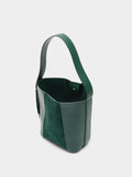 Bolso Bombonera Con Detalles De Piel