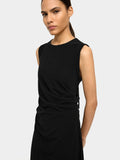 Vestido Midi Con Drapeado