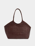 Bolso Shopper De Piel Trenzada