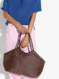 Bolso Shopper De Piel Trenzada