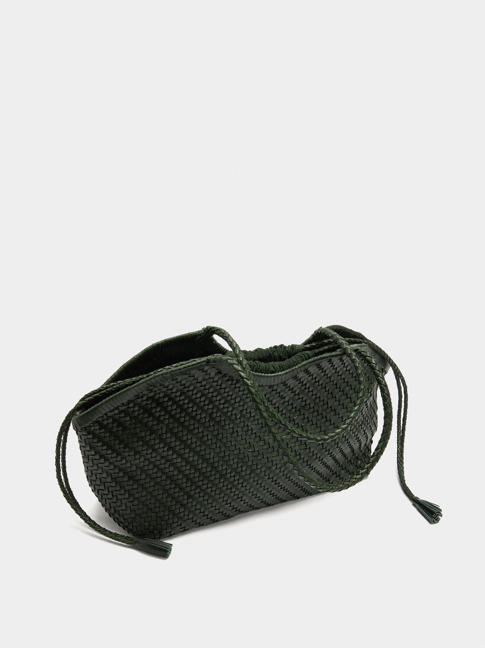 Bolso Shopper De Piel Trenzada