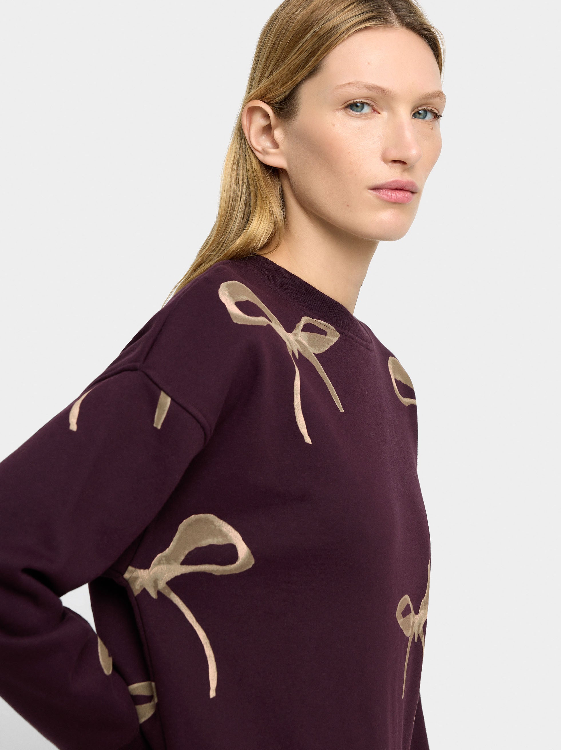 Sudadera Con Estampado De Lazos