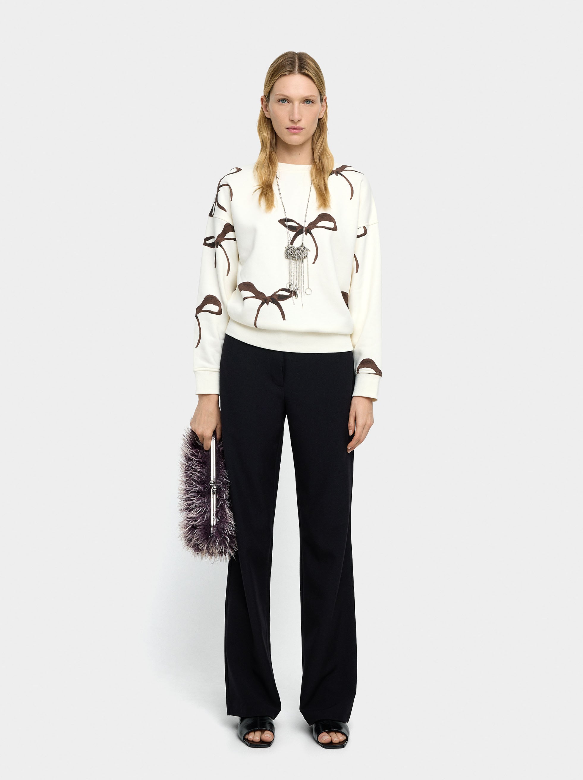 Sudadera Con Estampado De Lazos