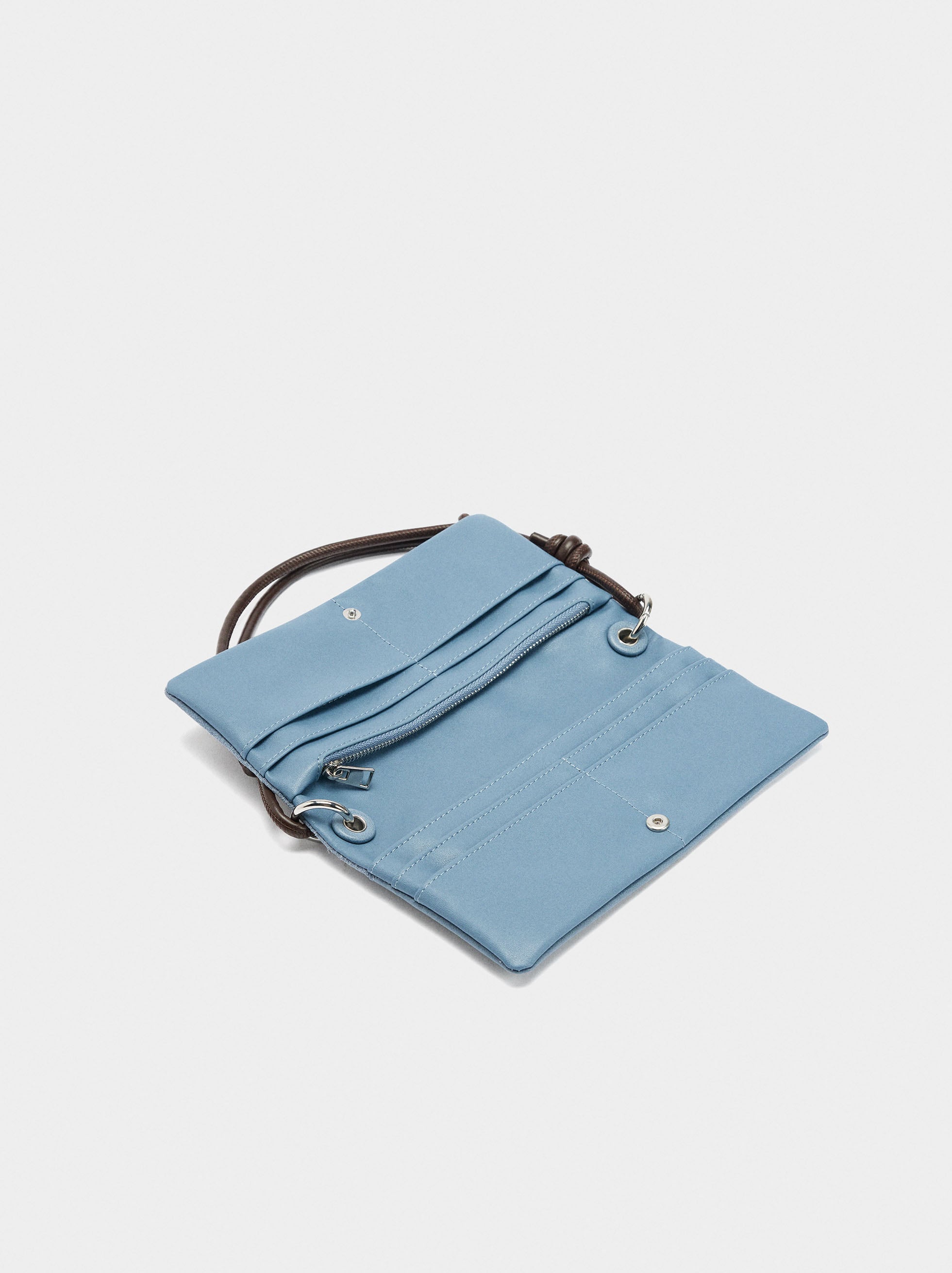 Mini Bolso Efecto Piel Estilo Cartera