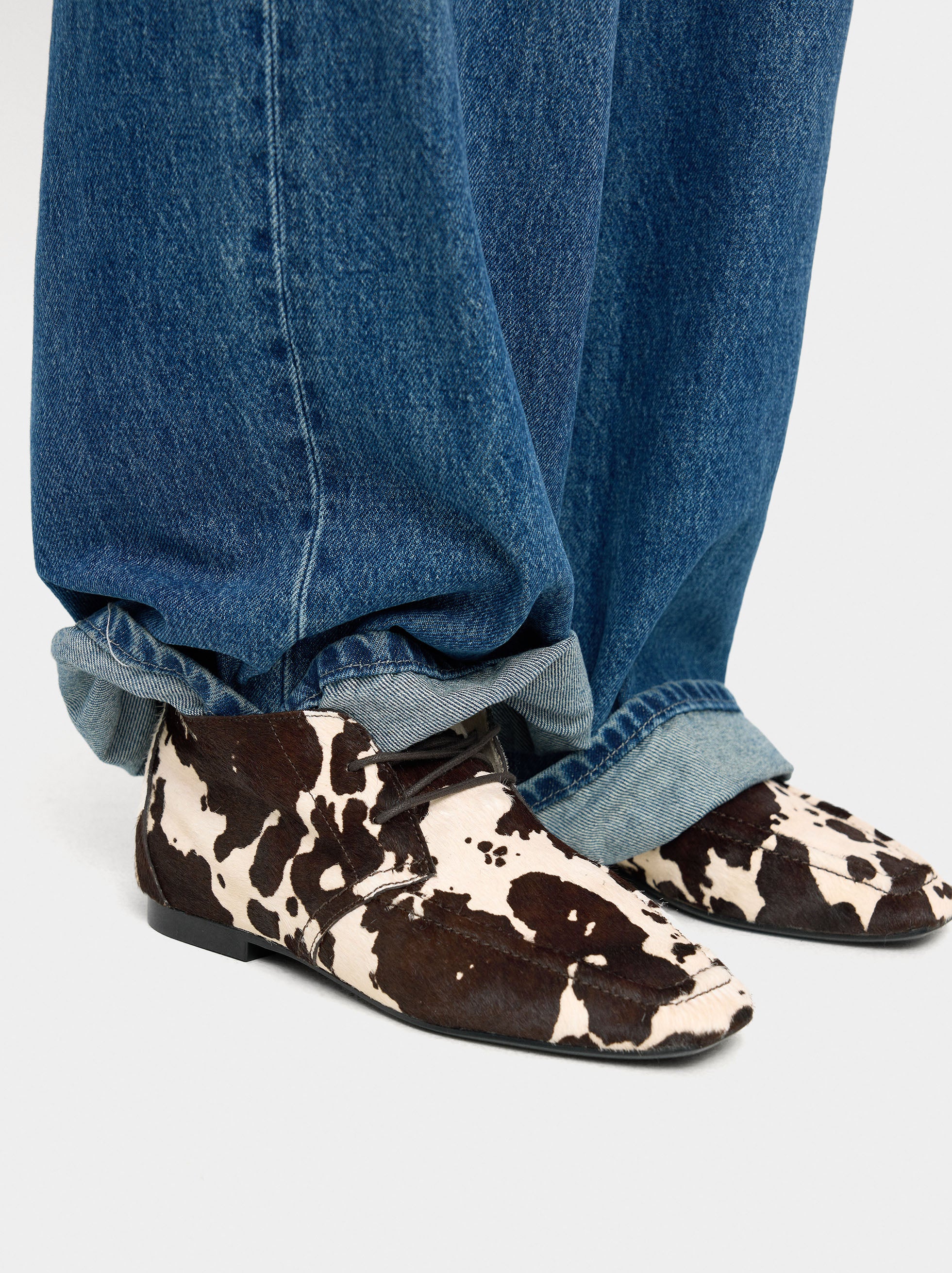 Botines Rasos De Piel