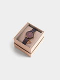Reloj Malla Metálica De Acero Con Charm