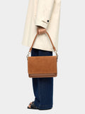 Bolso Bandolera Con Solapa Y Detalles De Piel