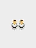 Pendientes Cortos Bicolor - Acero Inoxidable