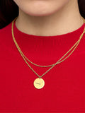 Collar Doble Con Medalla - Acero Inoxidable
